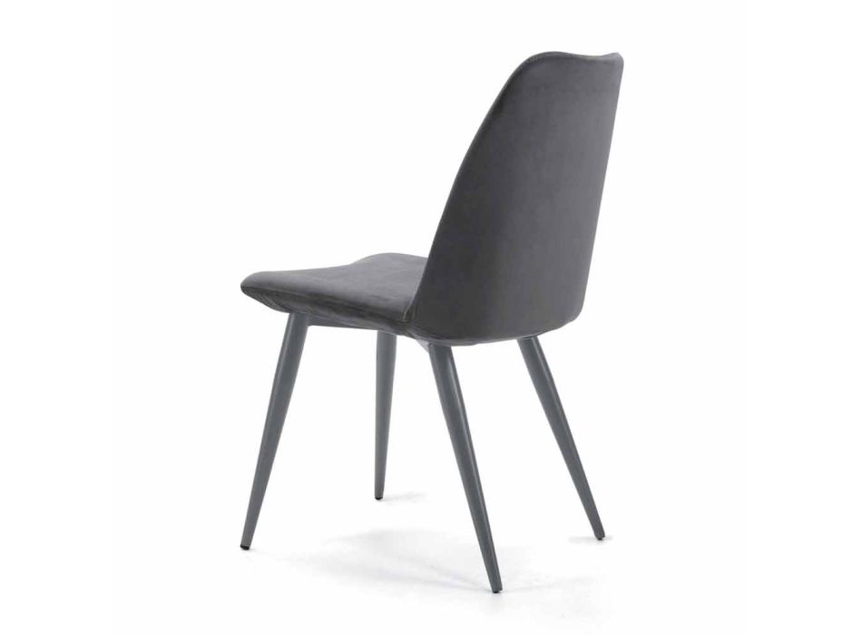 Polstrovaná jídelní židle s lakovanou ocelovou základnou – Granella Viadurini