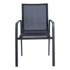 Stohovatelná židle s hliníkovými a bílými nebo šedými textilními područkami - Greenstyle Viadurini