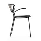 Stohovatelná židle s kovovou konstrukcí a lanem Made in Italy, 2 kusy - Trosa Viadurini