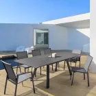 Stohovatelná venkovní židle z lakovaného hliníku, Homemotion, 4 kusy - Odelia Viadurini