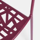 Stohovatelná venkovní židle z matné oceli, 4 kusy - Ralia Viadurini