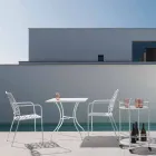 Stohovatelná venkovní židle z matné oceli, 4 kusy - Ralia Viadurini