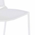 Stohovatelná venkovní židle z bílé lakované oceli, 4 kusy - Jaila Viadurini