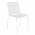 Stohovatelná venkovní židle z bílé lakované oceli, 4 kusy - Jaila