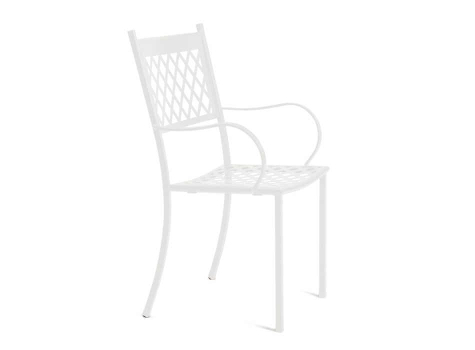 Stohovatelná venkovní židle z pozinkované oceli Made in Italy 4 kusy - Celia Viadurini