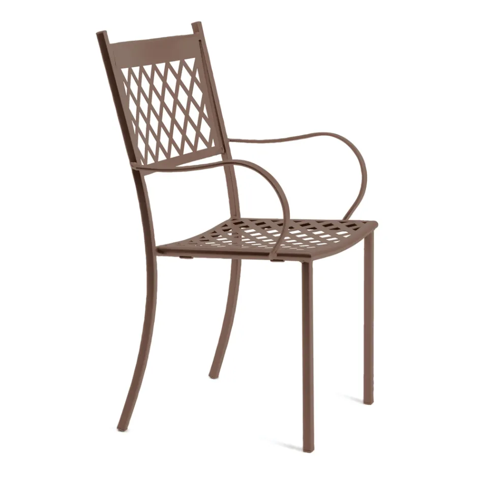 Stohovatelná venkovní židle z pozinkované oceli Made in Italy 4 kusy - Celia Viadurini