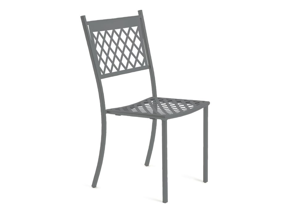 Stohovatelná venkovní židle z pozinkované oceli Made in Italy 4 kusy - Celia Viadurini
