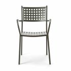 Stohovatelná venkovní židle z lakovaného kovu vyrobená v Itálii, 8 kusů - Lina Viadurini