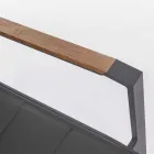 Stohovatelná venkovní židle z textilu a antracitového hliníku, 6 kusů - městská Viadurini