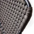 Stohovatelná zahradní židle s kovovými područkami a lanem, 4 kusy - kabaret Viadurini