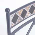 Stohovatelná ocelová zahradní židle s područkami nebo bez nich - Letizia Viadurini