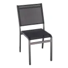 Stohovatelná zahradní židle z hliníku a textilenu v bílé nebo šedé barvě - Floraforma Viadurini