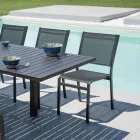 Stohovatelná zahradní židle z hliníku a textilenu v bílé nebo šedé barvě - Floraforma Viadurini