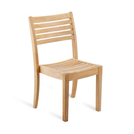 Stohovatelná zahradní židle z teakového dřeva Made in Italy - Sleepy Viadurini