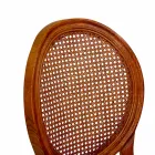 Stohovatelné křeslo do obývacího pokoje ze dřeva Ailando a slámy Vienna - Laguna Viadurini