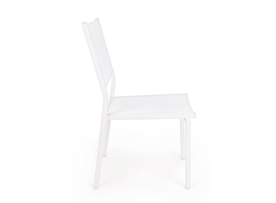 Stohovatelná židle z hliníku a textilu pro zahradu, moderní design - Franz Viadurini