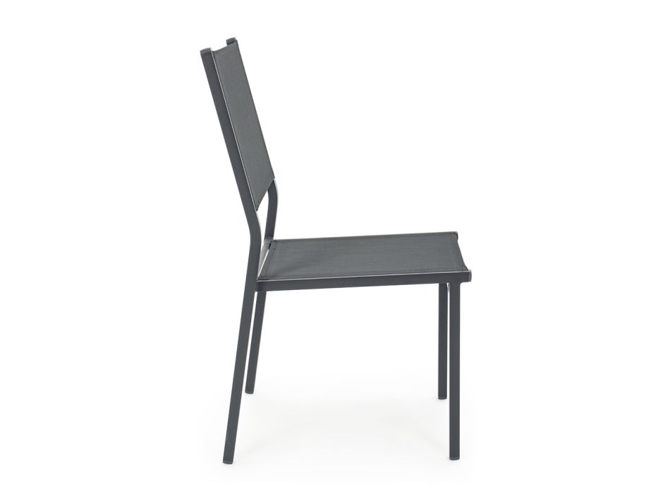 Stohovatelná židle z hliníku a textilu pro zahradu, moderní design - Franz Viadurini