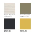 Stohovatelná židle z jasanu s látkovým sedákem Made in Italy, 2 kusy – Oslo Viadurini