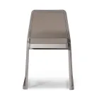 Stohovatelná dřevěná židle se sametovým sedákem Made in Italy, 2 kusy - Lipsko Viadurini