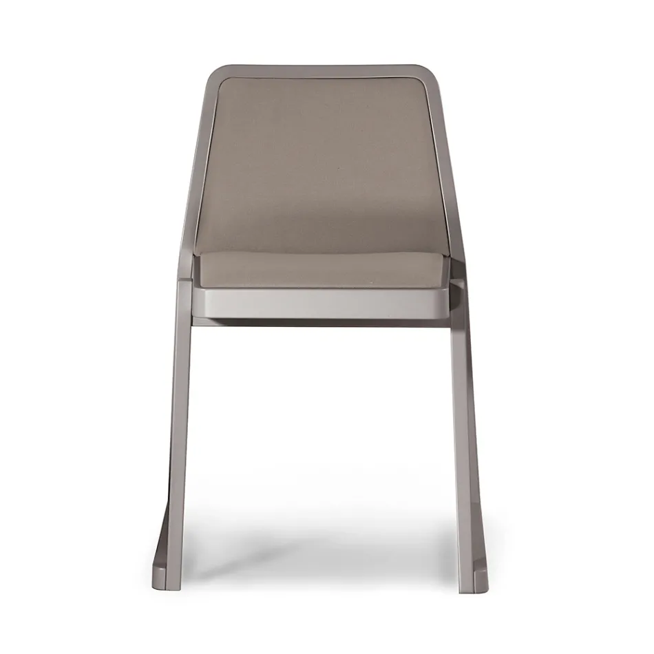 Stohovatelná dřevěná židle se sametovým sedákem Made in Italy, 2 kusy - Lipsko Viadurini