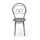 Stohovatelná venkovní židle z kovu Vyrobeno v Itálii, 2 kusy - autorita Viadurini