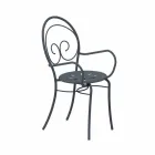 Stohovatelná venkovní židle z kovu Vyrobeno v Itálii, 2 kusy - autorita Viadurini