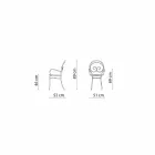 Stohovatelná venkovní židle z kovu Vyrobeno v Itálii, 2 kusy - autorita Viadurini