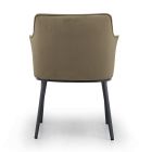 Ocelová židle se sametovým sedákem Made in Italy - Arisa Viadurini