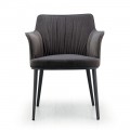 Ocelová židle se sedadlem potaženým sametem Made in Italy - Arisa
