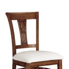 Židle z bílé ekokůže a patinovaného třešňového dřeva Made in Italy - Dolomit Viadurini
