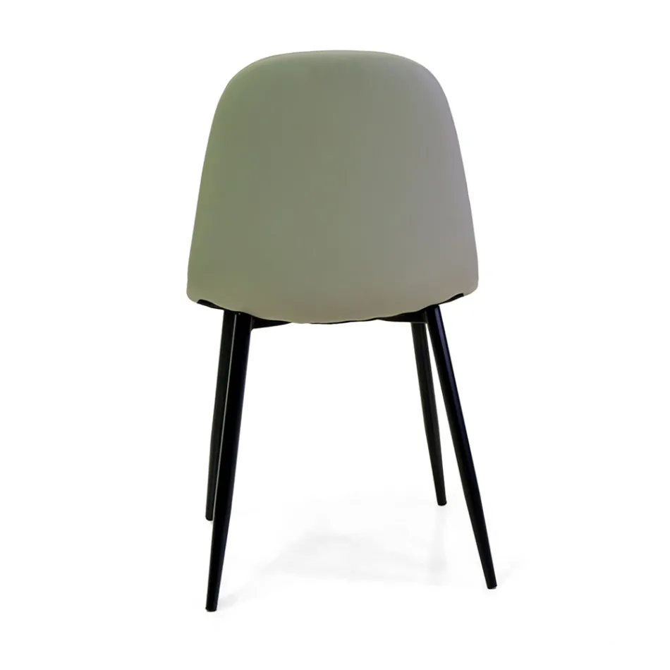 Židle z ekokůže s různými povrchovými úpravami a kovovou konstrukcí - Pencil Viadurini