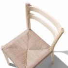 Masivní jasanová židle s ručně tkaným sedadlem Made in Italy - Buri Viadurini