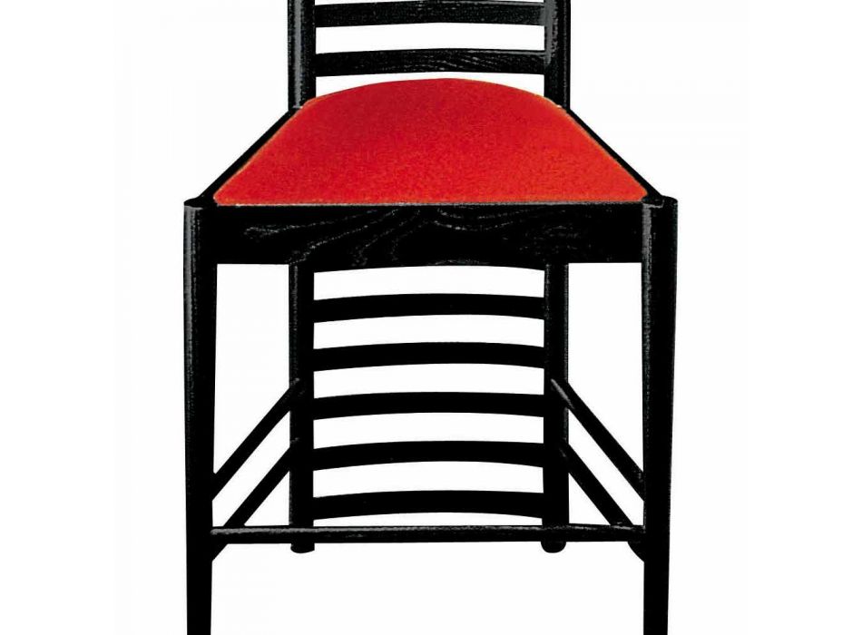 Židle z černě lakovaného jasanu se sedadlem z bavlny Made in Italy - Merapio Viadurini