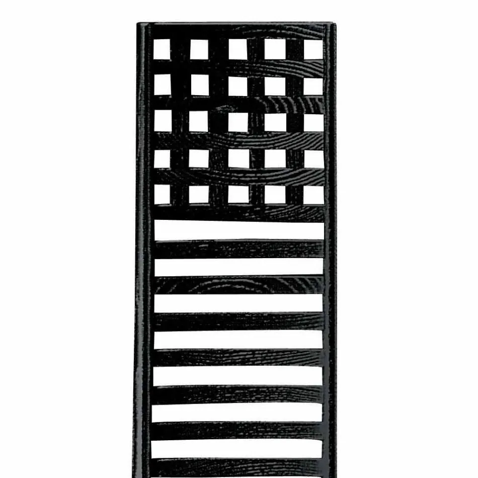 Židle z černě lakovaného jasanu se sedadlem z bavlny Made in Italy - Merapio Viadurini