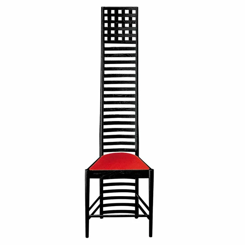 Židle z černě lakovaného jasanu se sedadlem z bavlny Made in Italy - Merapio Viadurini