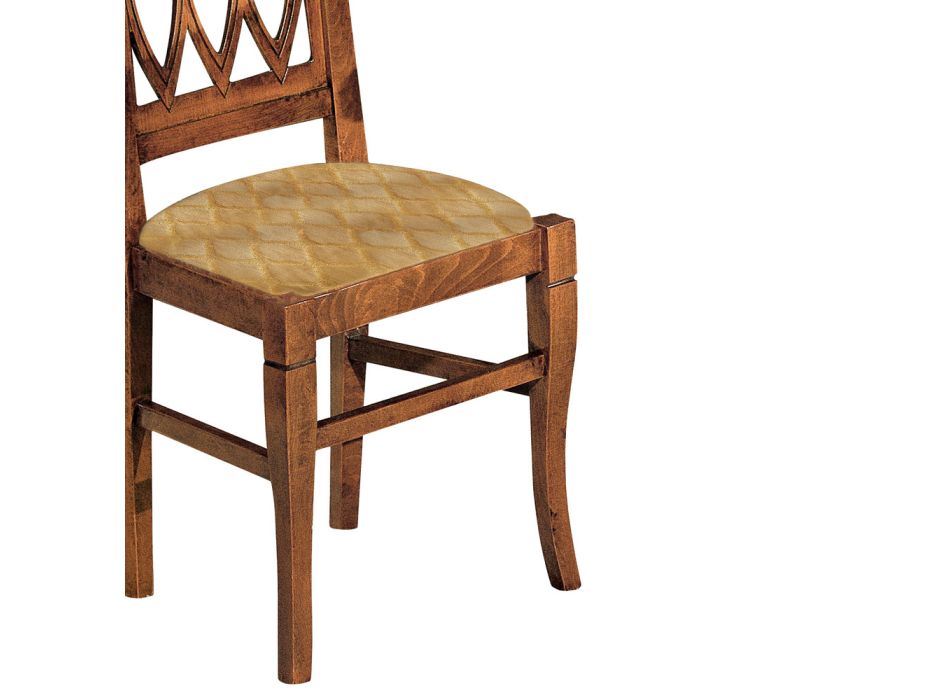 Židle ze dřeva Bassano a zlaté barokní látky Made in Italy - Jasper Viadurini