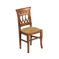 Židle ze dřeva Bassano a zlaté barokní látky Made in Italy - Jasper