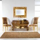 Dřevěná židle s klasickým stylem zlatem nohy Bellini Viadurini