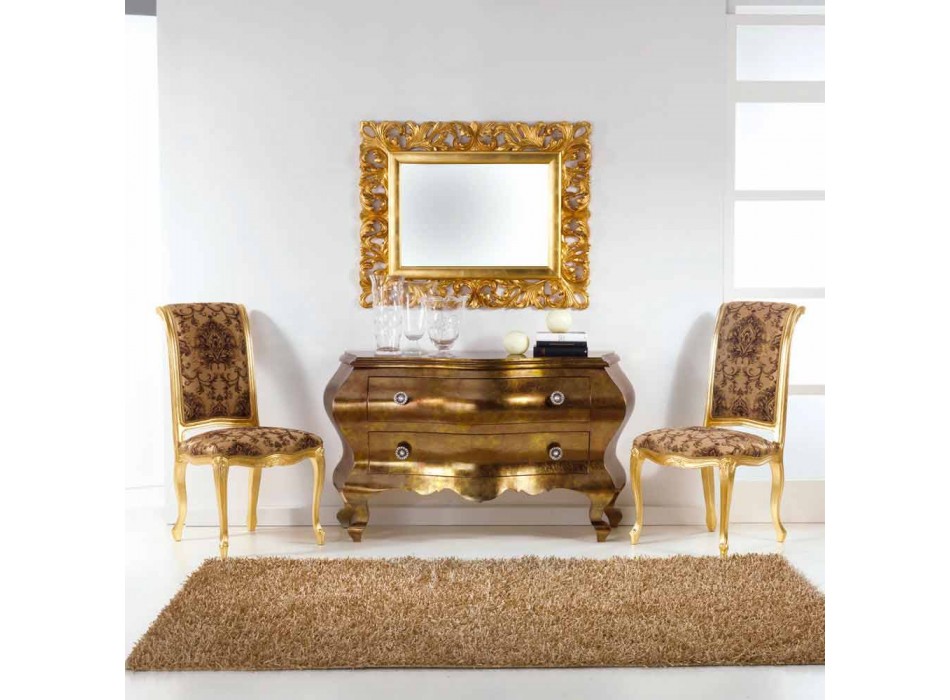 Dřevěná židle s klasickým stylem zlatem nohy Bellini Viadurini