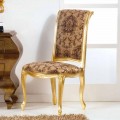 Dřevěná židle s klasickým stylem zlatem nohy Bellini