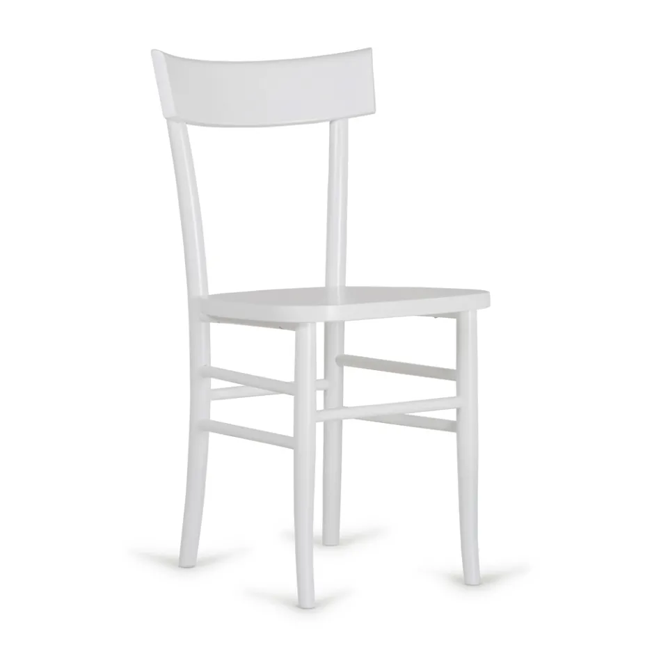 Moderní designová 4dílná židle z bukového dřeva - Stella Viadurini