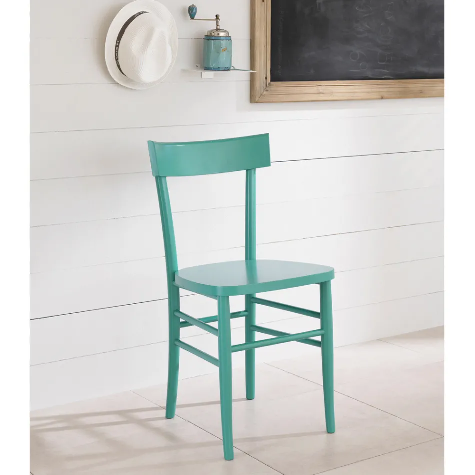 Moderní designová 4dílná židle z bukového dřeva - Stella Viadurini