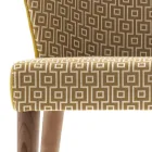 Moderní polstrované masivní dřevěné židle Grilli York vyrobené v Itálii 2 kusy Viadurini