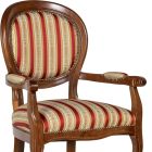 Židle z masivního bukového dřeva s povrchovou úpravou patinovaný ořech Made in Italy - Granát Viadurini