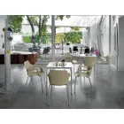 Stohovatelná kovová a polypropylenová židle vyrobená v Itálii, 4 kusy - karamel Viadurini