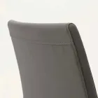 Kovová židle Caserta potažená ekokůží, moderní design Viadurini