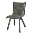 Židle z lakovaného kovu a sedák z měkkého vintage Made in Italy - Thani