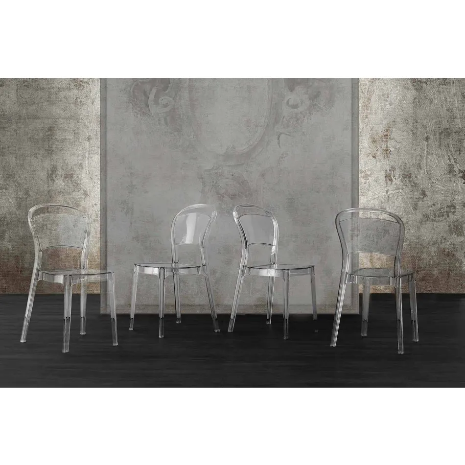 Transparentní polykarbonátová židle, moderní design - Yanis Viadurini