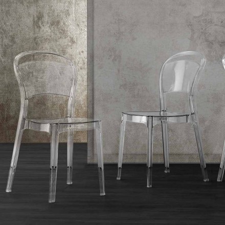 Transparentní polykarbonátová židle, moderní design - Yanis Viadurini