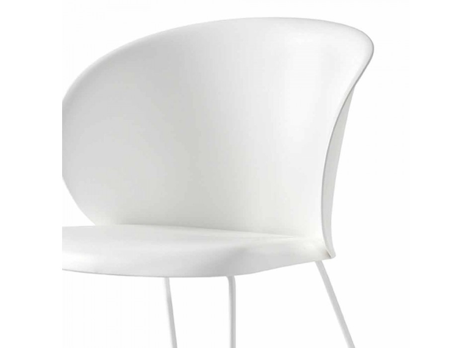 Polypropylenová židle s podstavcem vyrobena v Itálii, 2 kusy - Connubia Tuka Viadurini